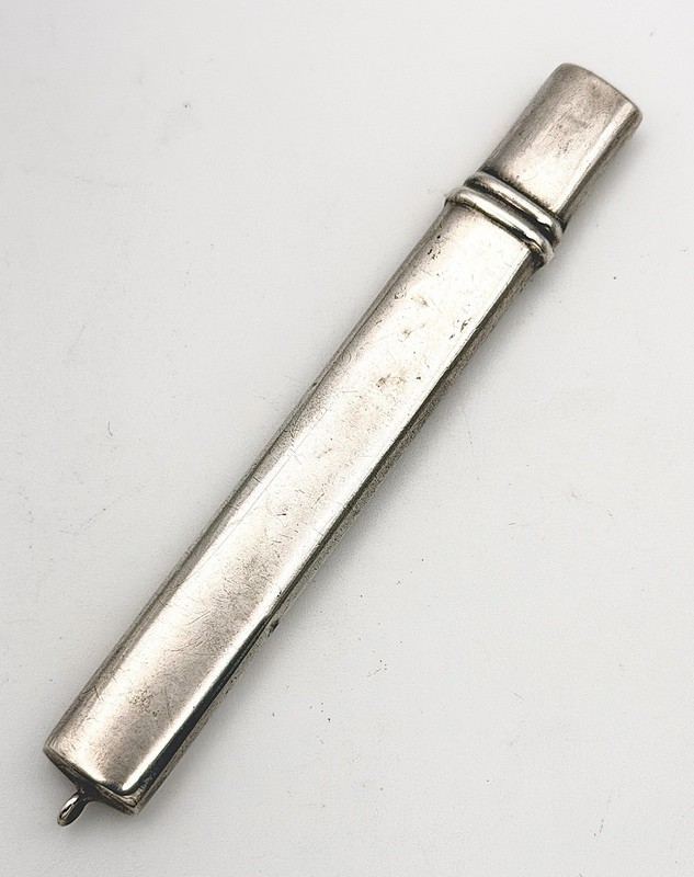 Victorian 1900 WEBSTER Chatelaine Sterling Silver Etui Needle Case Pencil Holder
