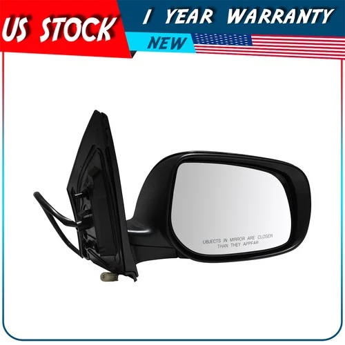 Black Power Passenger Side Door Mirror For 2008-2013 Toyota Corolla RH Side View