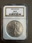 U.S. Mint 2006 American Silver Eagle $1 NGC MS69 1 oz .999 Cert 1570198-008