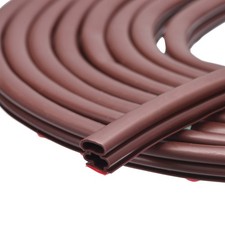 Weather Stripping Door Seal Strip 3 Meters x 10mm x 12mm for 10-11mm Gap (Brown)