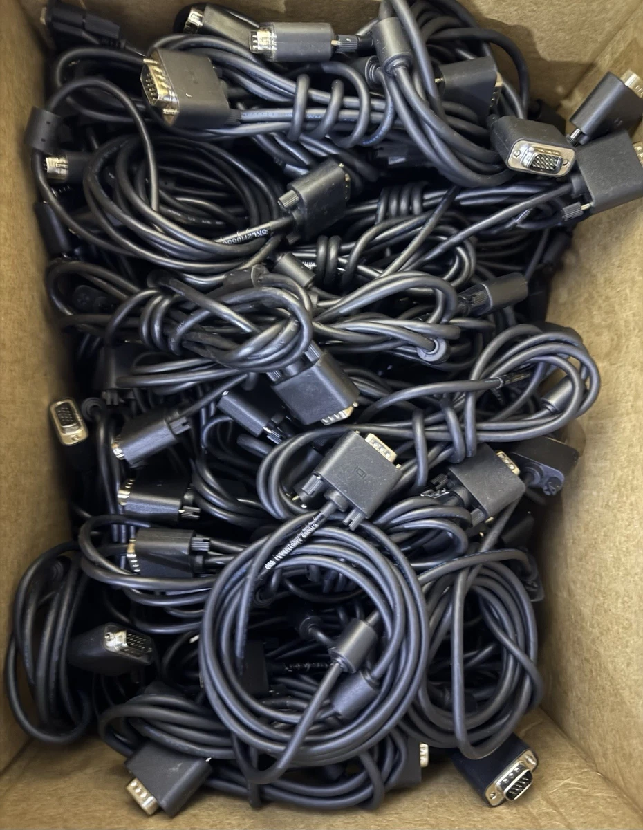 Lot De 11 Câbles VGA Dell 1,5m (5,5 Pieds) - Mâle/Mâle - Neufs - Réf 5KL2H06509