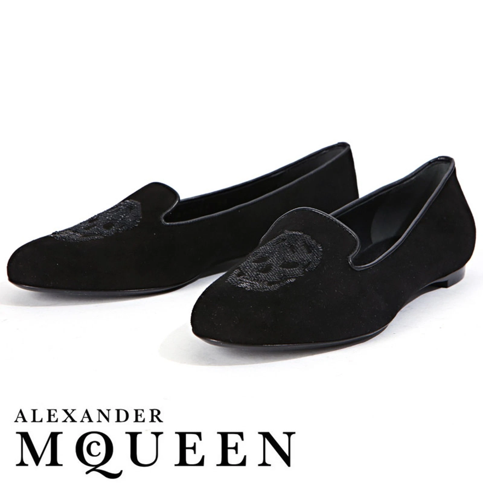 Mocassini Alexander McQueen scamosciati teschio 294034 WHAA2 1002 123834303