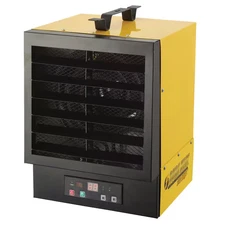 34,120 BTU Ceiling Mount Hardwired Electric Forced Air Garage Heater with Rem...