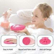 Soft Silicone Body Scrubber Shower Brush Handheld Skin Cleansing Exfoliating