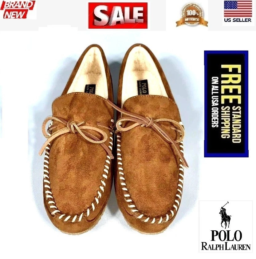 Polo Ralph Lauren Moccasin Brown Slippers for Men for sale | eBay