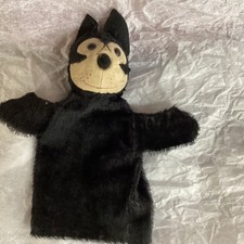 RARE STEIFF 1925-1926 FELIX the Cat Puppet black mohair.