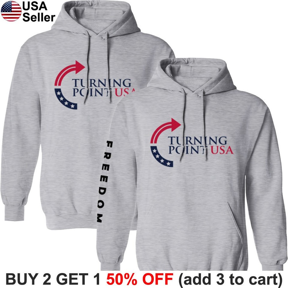 T-shirt Manches Longues Patriotique Charlie Kirk Turning Point USA - Graphique Politique, Neuf Jamais Porté