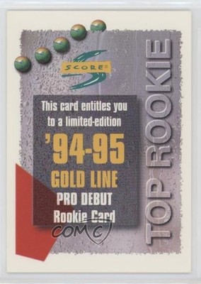 1994-95 Score Gold Line Expired Redemption Redemption Sample #REDE 0kb5