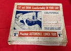 Vtg  Ponten Car Automobile Hop Window Lunch Tray DRIVE-IN 1930-1950 Diner Rare!