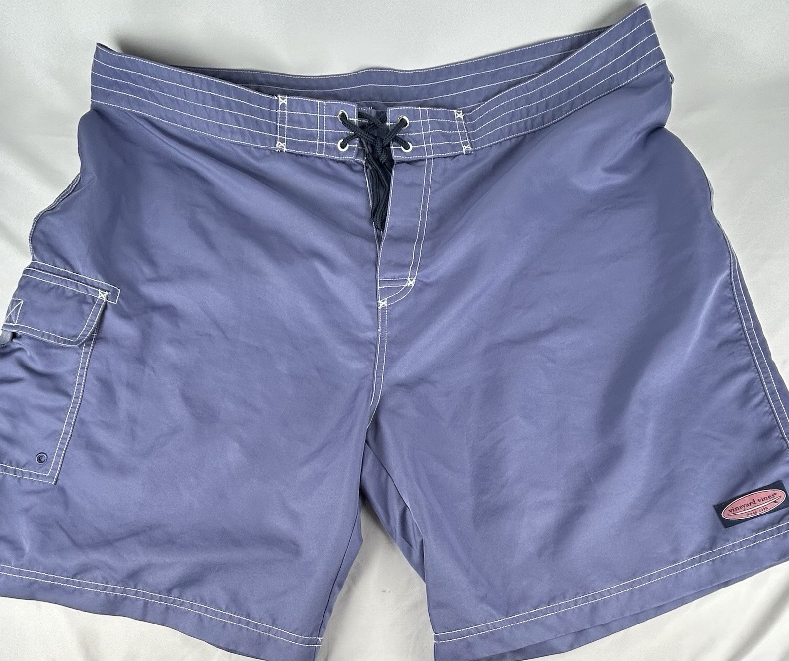 Vineyard Vines Solid Blue Drawstring Board Shorts… - image 1