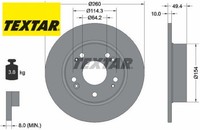2X Bremsscheibe Textar 92144603 2 Bremsscheiben Hinterachse Hinten FüR Honda