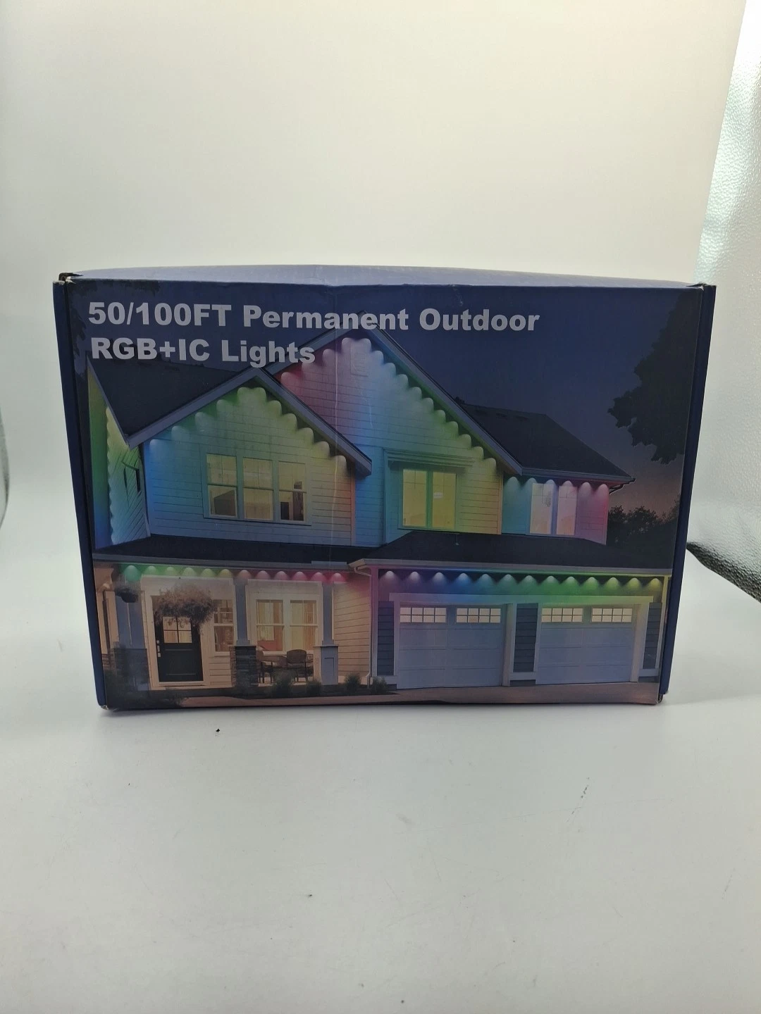 100ft RGB+ IC Permanent Outdoor Lights, Eaves Lights with 50 LED White