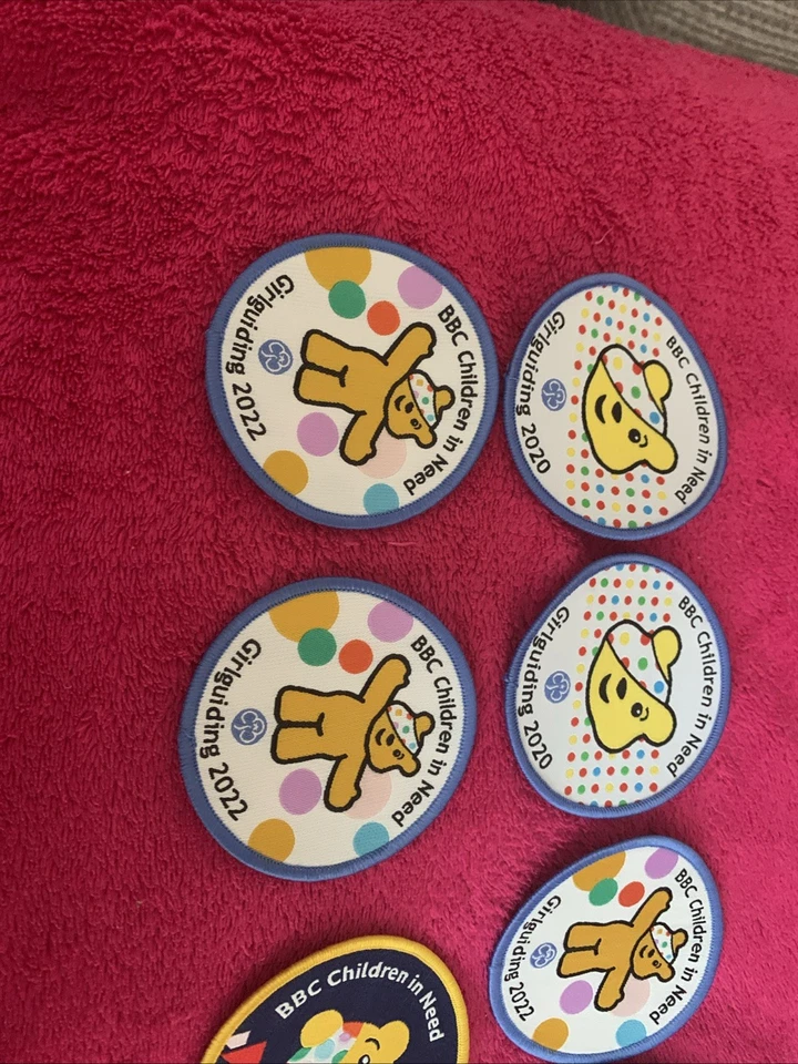 Children In Need Girl Guide Cloth Badges, 2 From 2020, 4 From 2022and 2 , 2023 - Image 2 of 3