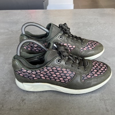 Ecco CS16 Sneaker Damenschuhe Grün Leder UK 5 EU 38