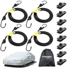 4 Set 50" Car Cover Windproof Tie Down Gust Strap Clamp Wind Protector Tarp Clip