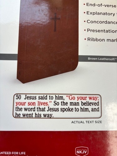 Super Giant Print Bible NKJV Imitation Leather Largest Print 16 point BRAND NEW! - Picture 4 of 9