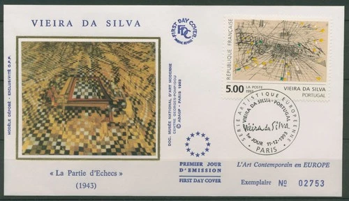 France 1993 Art Engravings M.-E.V. da Silva 2999 FDC (X62154)