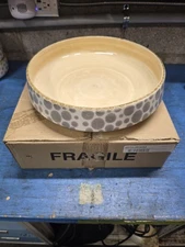 New 12" Viva By Vietri Large Shallow Bowl Pasta Serving Earth Bubbles