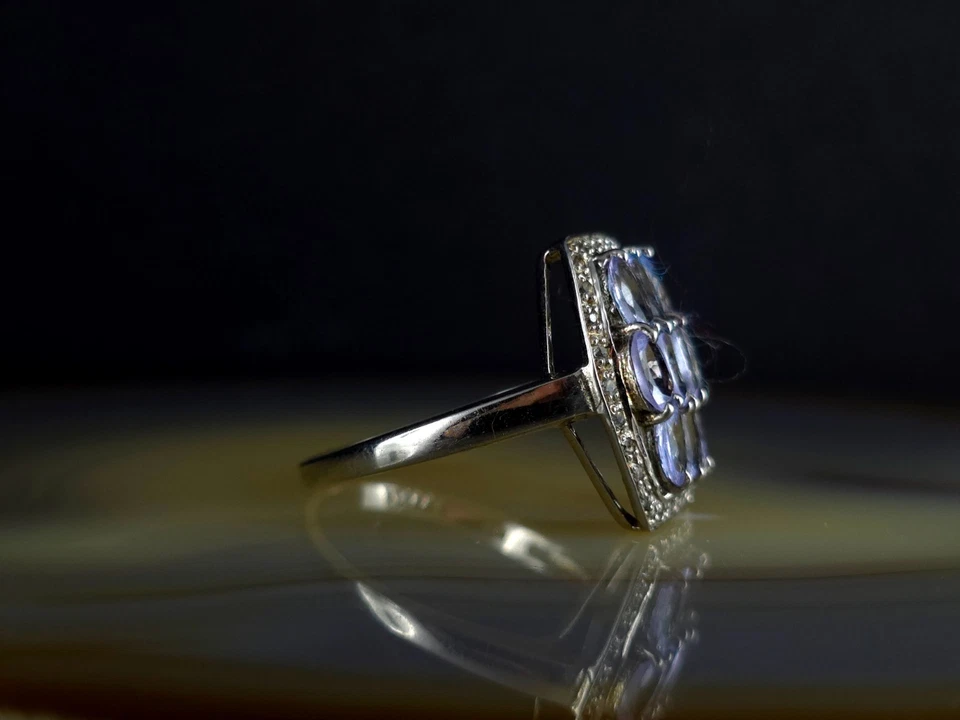 Ring Silber 925 Amethyst lila 20,0 mm - markant modern & schön funkelnd - Bild 4 von 4