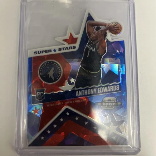 2020-21 Panini Contenders Optic Anthony Edwards RC Super Stars Blue Ice #7 SSP