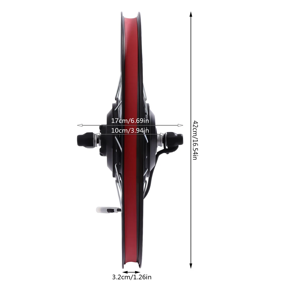 20 Inch Front Wheel Electric Bicycle Motor  Hub Conversion LCD Kit 36V 350W - Image 2 of 4