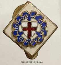 AUTOMOBILE CLUB GENOA MANUFACTURER BADGE CASTLES AND GEROSA KINGDOM OF ITALY
