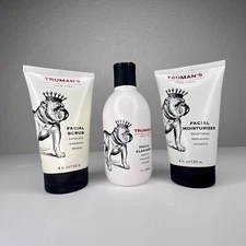 NEW Truman's Gentlemen's Groomers Aftershave Balm, Facial Scrub, Facial Cleanser