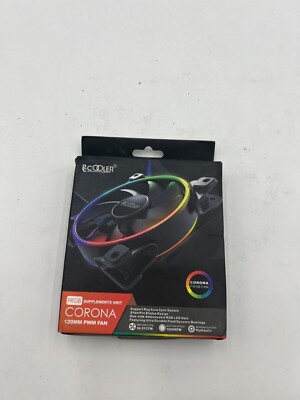 (QTY 2) PC Cooler Corona 120MM PWM FRGB CONTROLLER Fan  