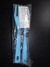 Weight Watchers Salad Spoon & Fork Serving Set WW 11” Large Silicone Blue NEW