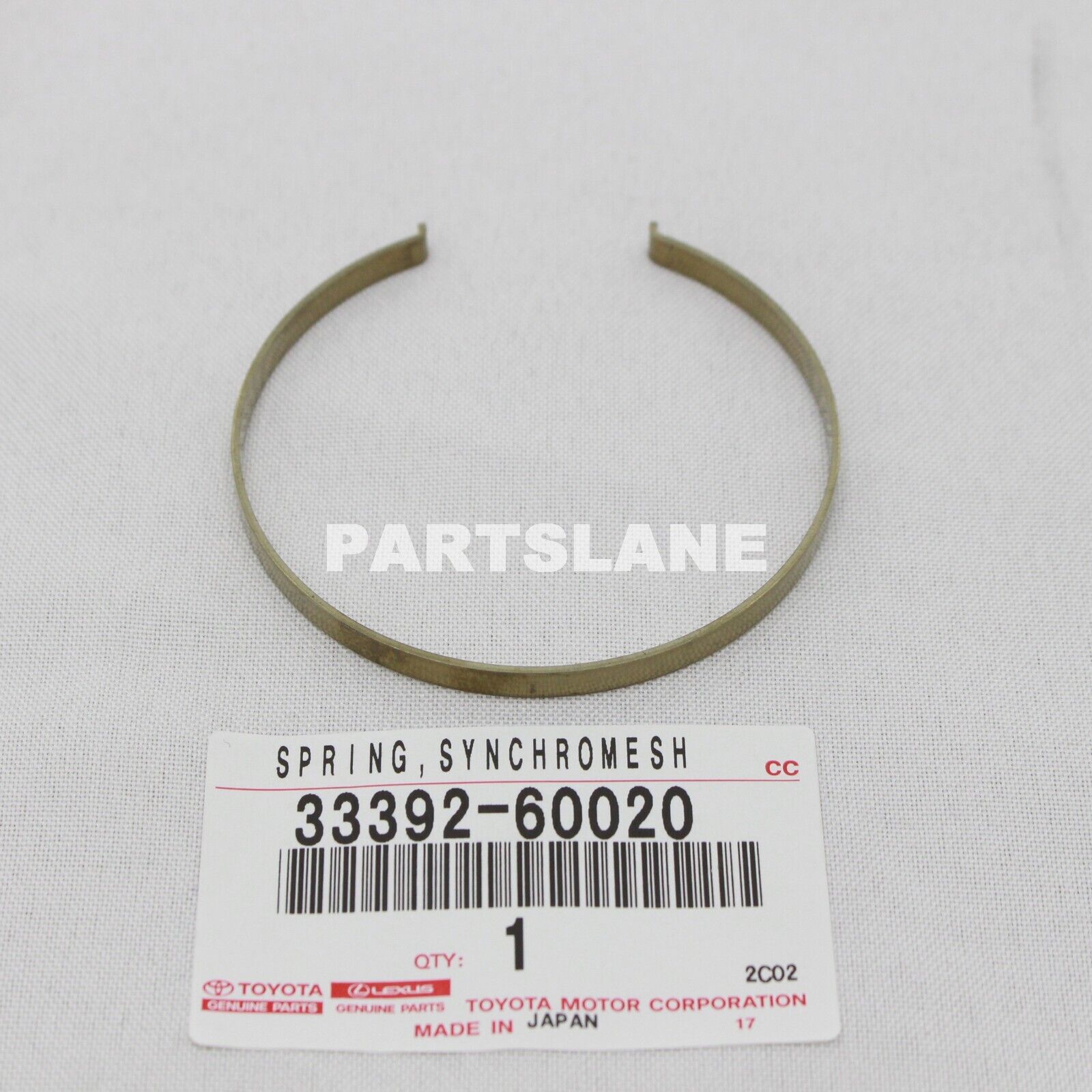 33392-60020 Toyota OEM Genuine SPRING, SYNCHROMESH SHIFTING KEY, NO.3