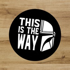 The Mandalorian THIS IS THE WAY premium vinyl decal sticker baby yoda helmet 3in