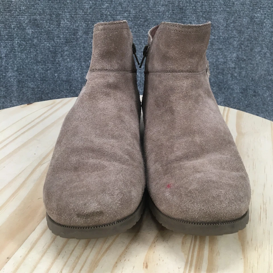 Teva Botas Mujer 11 Segundo Botines Beige Gamuza Cremallera Lateral Informal 1012431 Foto 3 de 4