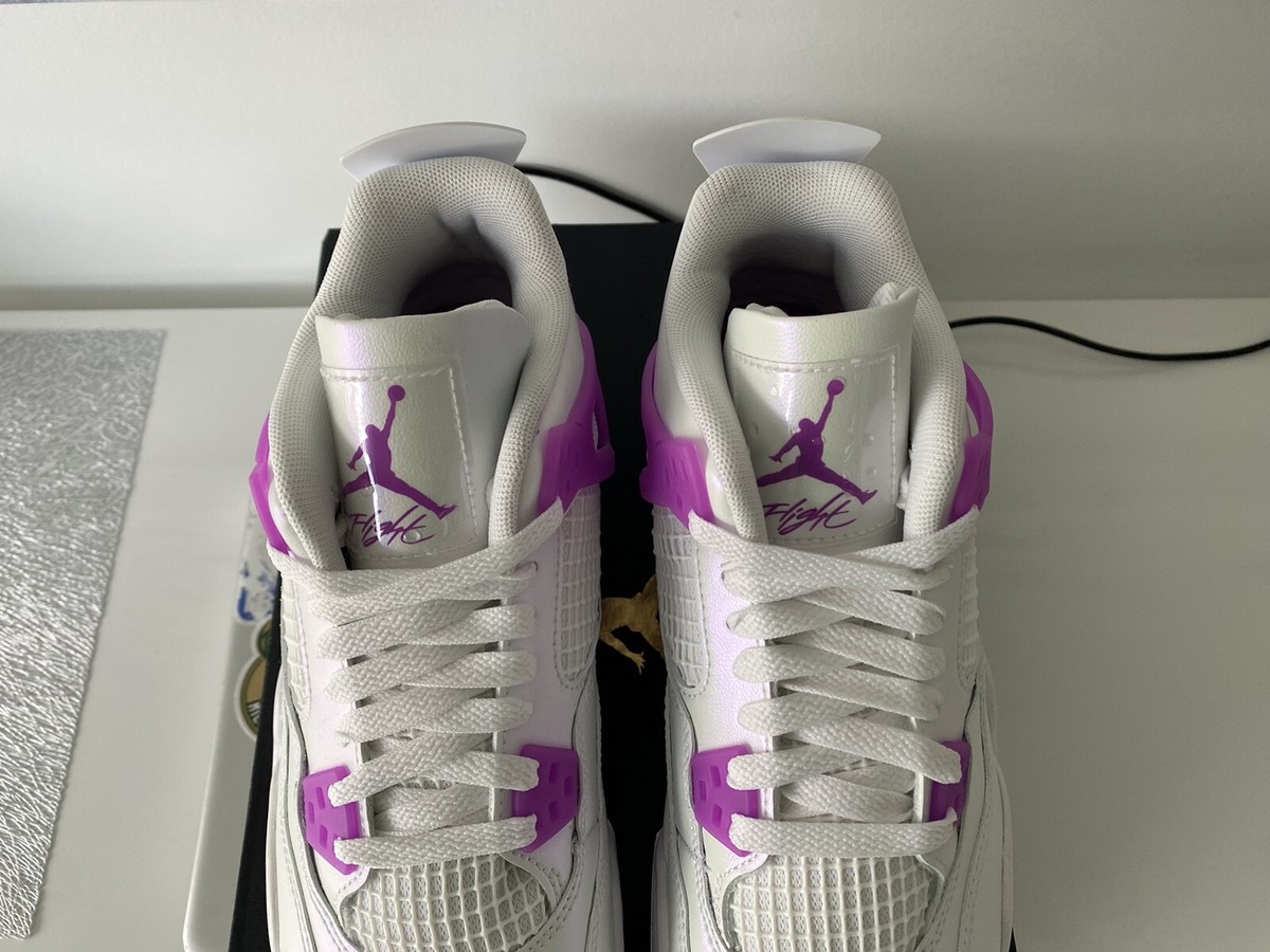 NIKE Air Jordan 4 GS White Hyper Violet Grade School FQ1314 NIKE Air Jordan 4 GS White Hyper Violet Grade School FQ1314