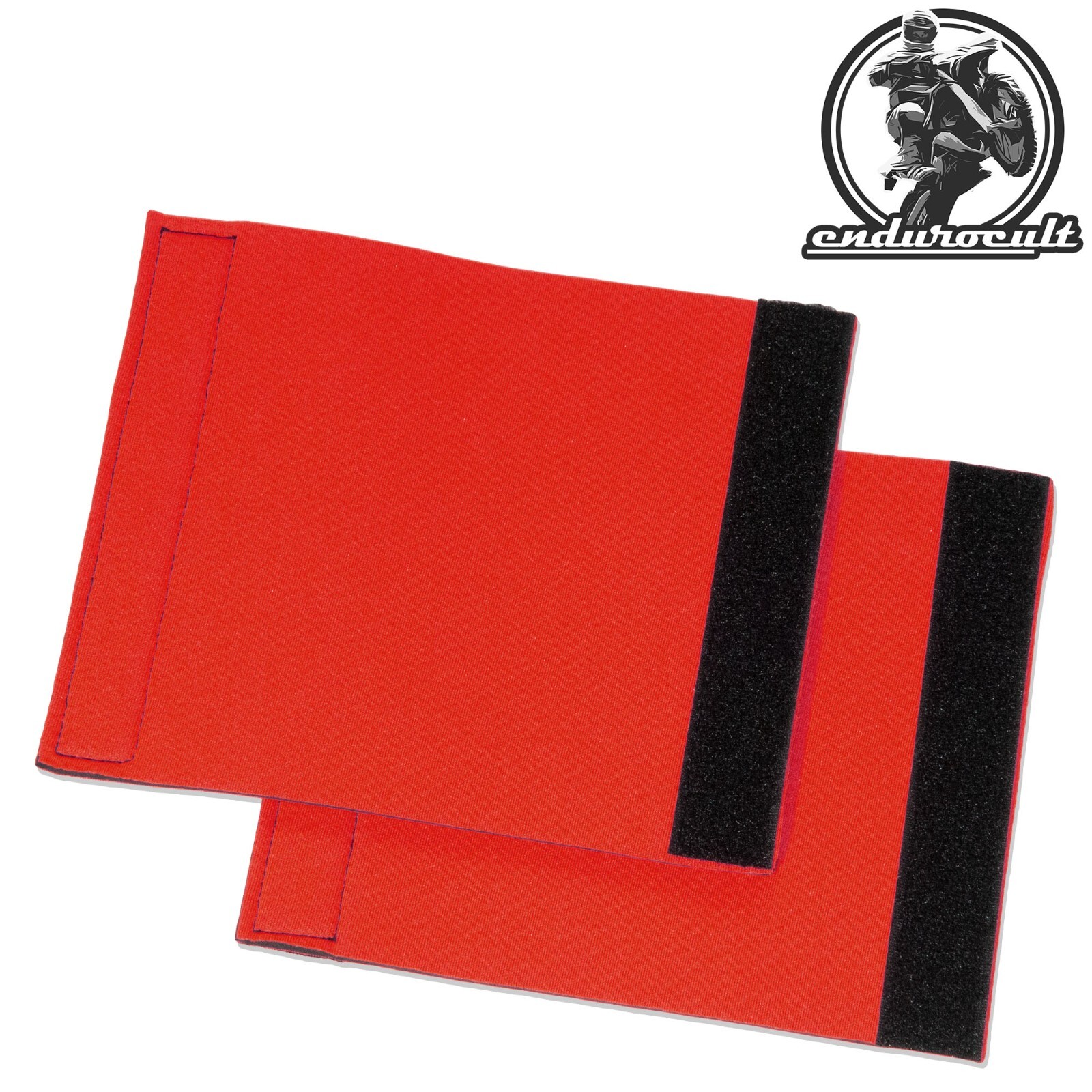 Neoprene hook and loop fork protectors short red for 39-45 mm tube diameter