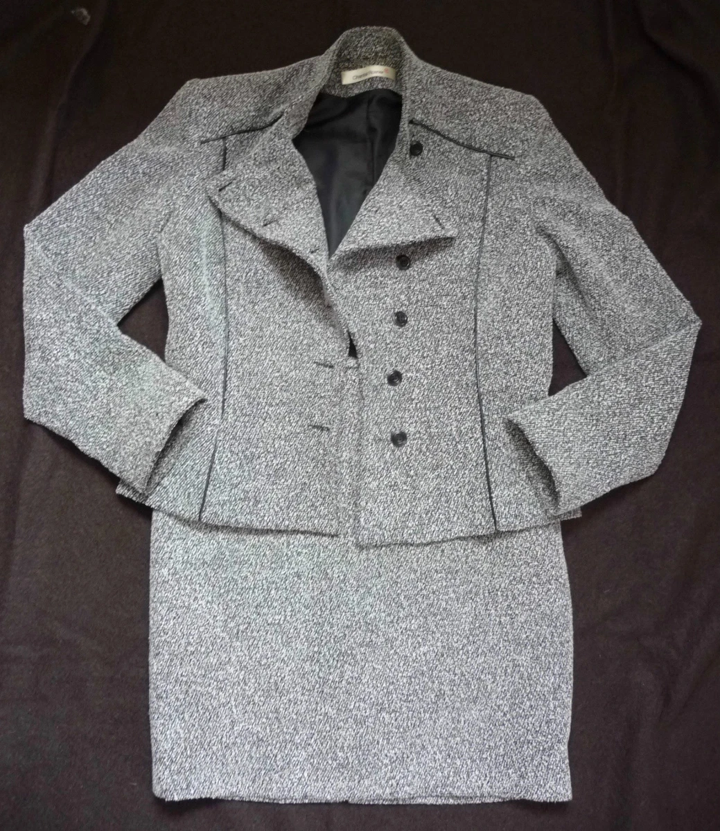 tailleur perfecto jupe pantalon CHANTAL ROSNER mini tweed mouchete 38 40 eBay