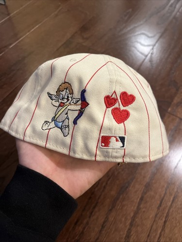 Custom Washington Nationals Off White Nadelstreifen New Era 59fifty 7 5/8 Cap Cupid - Bild 2 von 4