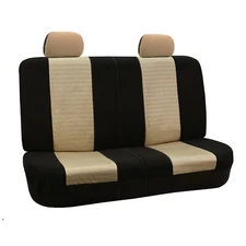FH Group Universal Fit Rear Split Bench Car Seat Covers 50/50 40/60 60/40 Beige