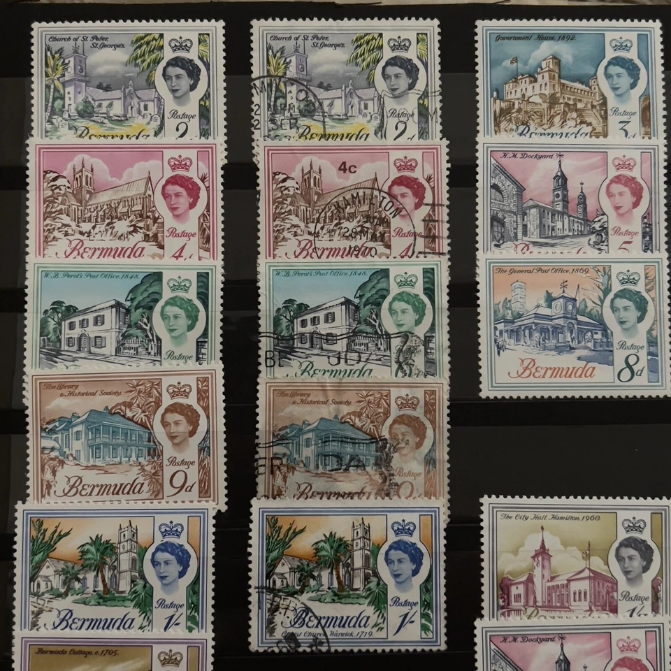 BERMUDA QUEEN ELIZABETH II STAMP LOT IN STOCK PAGE, SHORT SETS, CHURCHILL & MORE - Image 2 of 4