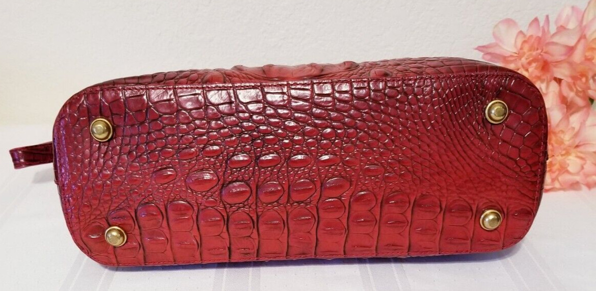 BRAHMIN MINI ASHER TOASTED RED Melbourne LEATHER … - image 4