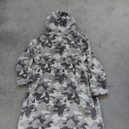 Boys Dressing Gown George Grey Camo Fleece Nightwear Bath Robe 7-8 Years - Picture 4 of 4