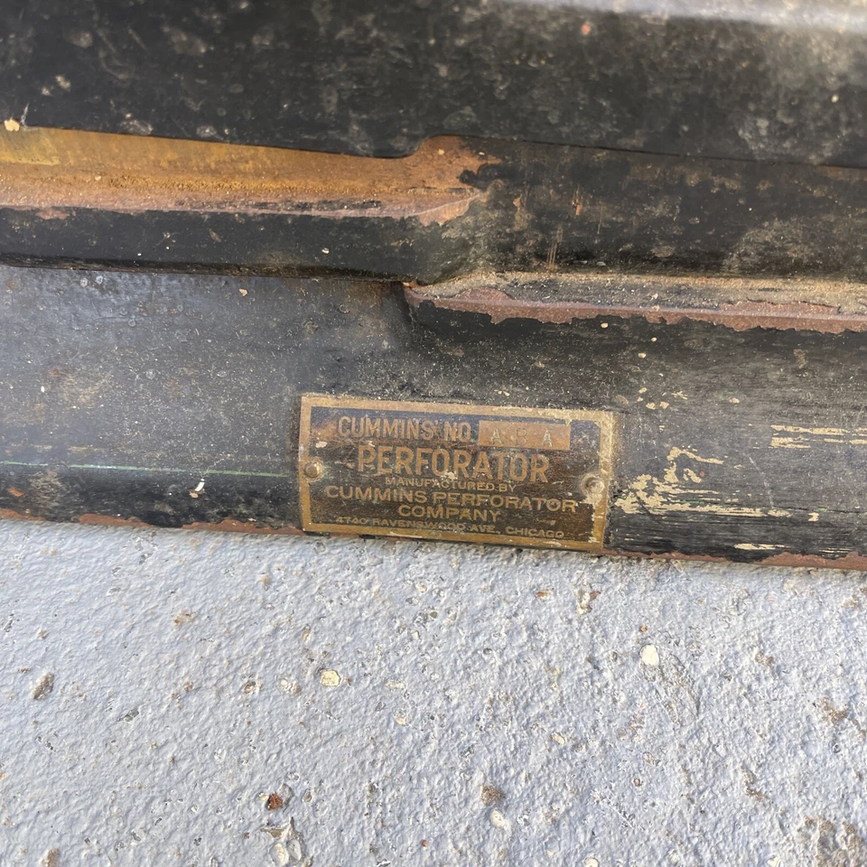 Antique cast iron American Perforating Co. CUMMINS ABA Canceling Machine.Working - Image 3 of 4