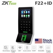 ZKTeco F22 2.4-inch Touch Wi-Fi Fingerprint Time Clock Access Control Machine
