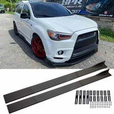 For Mitsubishi Outlander Carbon Fiber 78.7" Side Skirts Extension Splitter Lip