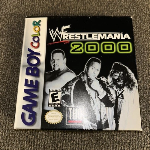 WWF WrestleMania 2000 (Nintendo Game Boy Color, 1999) CIB Complete