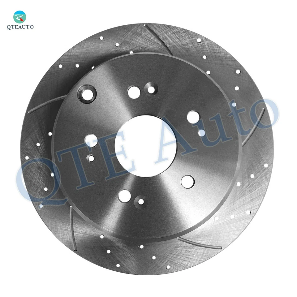 Rotores de disco de freno ranurados perforados traseros de 305 mm para Acura RDX 2007-2009 2013-2018 Foto 3 de 4