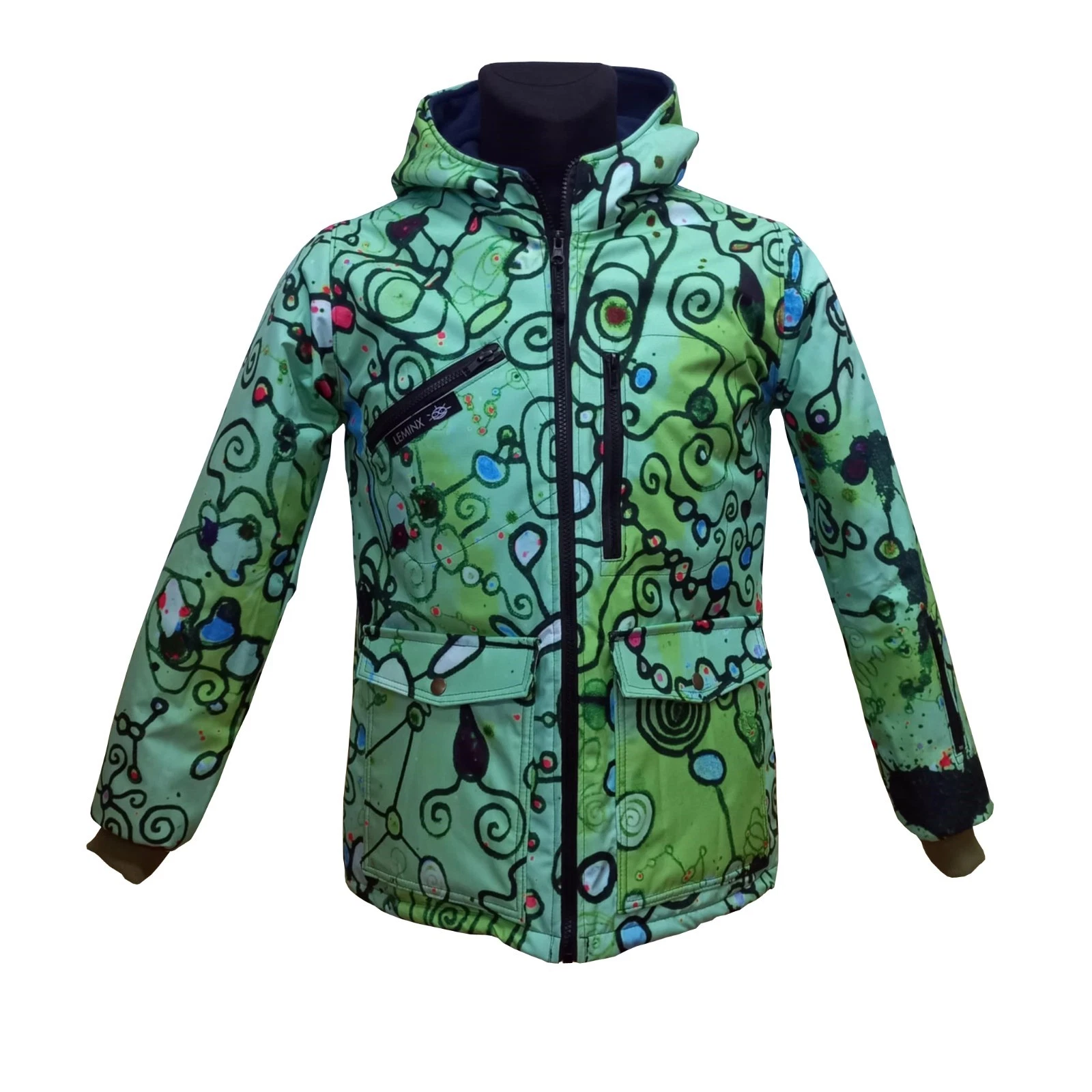 Ski Snowboarding Softshell long coat Waterproof Patterned LEMINX WINTER