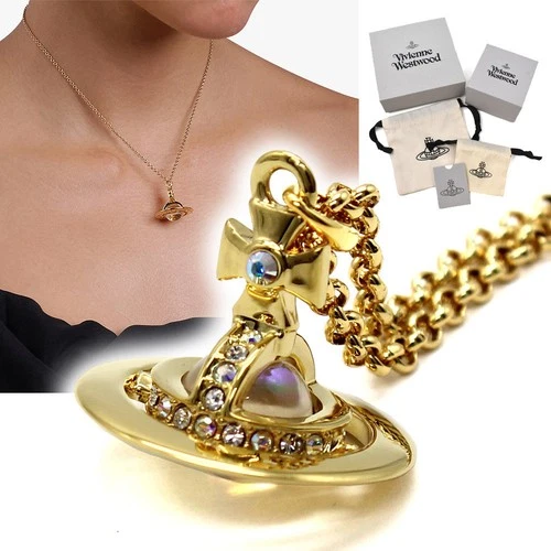 Vivienne Westwood New Petite Orb Pendant Gold 3D 63020098 02R995 New Box - product listing photo