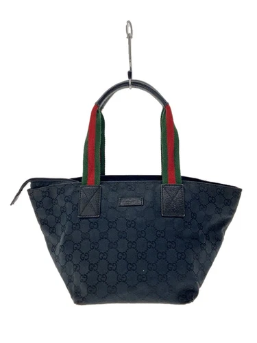 GUCCI sac à main toile BLK all over pattern 131228 sac toile du Japon "558