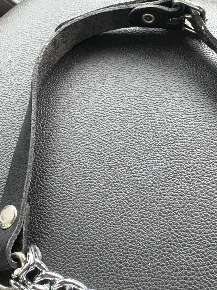 Harley Davidson 18” Cadena de Cuero Collar Gargantilla Collar 2 Cadenas Estilo Foto 4 de 4