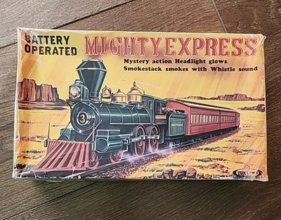 Vintage Battery Operated Mighty Express  TC-220 Made In Japan ,Tin Plate